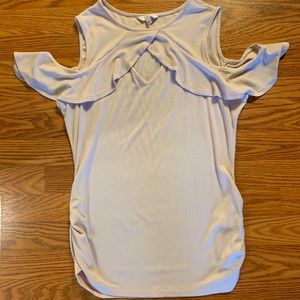 Maternity Blouse with cold shoulder sleeves